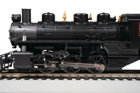 Side view of USRA 0 6 0 Steam Locomotive With Smoke Unit And Vanderbilt Tender HO Scale Model Train Engine Baltimore And Ohio 1181