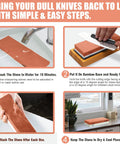 Guide for using Pro Whetstone Knife Sharpening Stone Set with 4 sided grit 400 to 1000 and 3000 to 8000, non-slip base, and angle guide