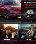 Front and side view of a 2020s Honda Civic and Plug-And-Play Front Steering Knuckle Wheel Bearing Hub Assembly For Honda Civic 2012 2013 2014 2015 2016 1.8L Left Driver Side Replacement Part 51216-TR3-Y00 51216-TR0-A00 Direct Fit OEM-Grade
