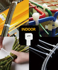 Assorted Zip Ties Pack 4 To 18 Inches Clear White for Indoor Outdoor, securing cables and plants, 500 Count Bulk Kit