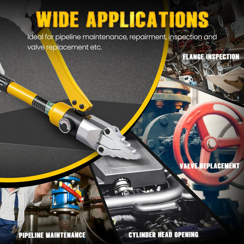 Close-up of 8T Hydraulic Flange Spreader Portable Separator With Alloy Steel Pliers, showcasing wide application uses.