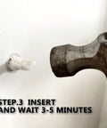 Hammer inserting patch in wall from 20 Pack Drywall And Masonry Wall Repair Kit For Heavy Duty Hole Patches, Fix Loose Anchors And Wall Fixtures, Works With Various Screw Sizes, Quick Set Patch Filler, DIY Home Improvement