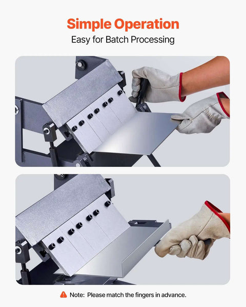 Using the Box And Pan Brake For Sheet Metal Bending Up To 12 Inches Wide With 20 Gauge Mild Steel Capacity 0 To 135 Degree Adjustable Heavy Duty Aluminum Folder With 5 Fingers.