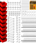 Ultimate Pegboard Organizer Kit With 297 Pieces For DIYers Includes 16 Hook Styles 20 Bins Ring Tool Holder and Peg Locks