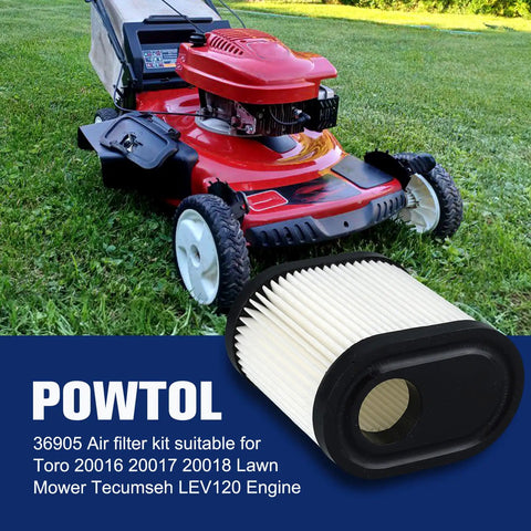 Air Filter Kit With RJ19LM Spark Plug For Toro Recycler 22 GTS 6HP Lawn Mowers Tecumseh LV195EA 75111122 20016 20017 20018 Pack Of 2 Replacement Bundle Included on red lawn mower