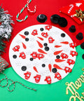 Massive Christmas Craft Button Kit With 450 Pieces Including Carrot Noses Tiny Black Buttons Mini Plastic Top Hats Glove Buttons