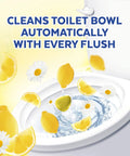 Automatic Toilet Bowl Cleaner Pods Twin Pack That Freshen With Every Flush, Antimicrobial Hook Protection, Up To 8 Weeks Of Lemon Breeze Scent illustration