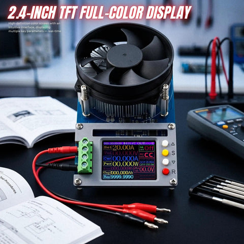 150W 20A Constant Current Electronic Load With USB Battery Tester Color Display and fan