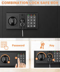 17.72 Inch Tall Fireproof Wall Safe Between Studs With Digital Keypad Hidden Safe for guns money jewelry passports black