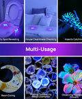 UV Flashlight Black Light 12 LED 395nm Ultraviolet Detector showcasing multi-usage applications like stain detection and insect catching