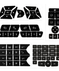 Mercedes Benz Dash Button Repair Kit With Stickers And Decals To Restore Faded Interior Buttons for C Class CLS GLK W172 W204 W212