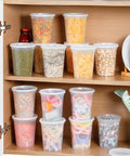 Kitchen cabinet with Twenty Pack 32 Oz Deli Containers With Lids Airtight Food Storage For Takeout And Meal Prep