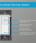 Diva Style Smart Dimmer Switch With No Neutral Required For Easy Glow Up On Any Circuit Syncs Flawlessly With Alexa Google And Siri Requires Smart Hub For Full Control Of Your Cozy Illumination Setup, showcasing white dimmer switch features.