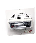 CH70 Series Heavy Duty Warning Horn And Chime Beacon Featuring Snap Tough White Housing, fire alarm panel with transparent sound unit.