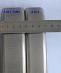 4 In 1 Plus CBN Grinding Wheel For Sharpening Woodturning And HSS Tools, Eight Inch Diameter, side view with ruler for scale