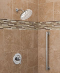 Gibson Chrome Posi-Temp Tub And Shower Trim Kit With 8-Inch Rain Shower Valve Required, M-PACT Compatible in modern bathroom