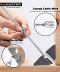 Anti Sag Gate Kit For Wooden Fence Outdoor Gate Hardware With Stainless Steel Cable Wire Rope 7x7 Braided And Zinc Coated Rust Resistance No Sag Gate Repair Kit For Gate Frame Heavy Duty 2 Pack showing installation detail
