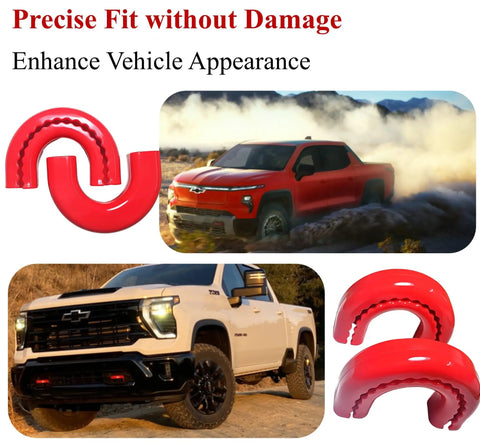 Chevy Colorado GMC Canyon Tow Hook Covers Front Hitch Cover Red Custom Fit For Trail Boss 2015 2026 And Canyon 2015 2022