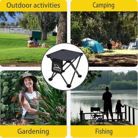 Heavy Duty Folding Camping Stool and Footrest Set That Unfolds in One Step Supports Up to 400 Lbs Steel Frame With 600D Oxford Cloth outdoors
