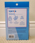 Back of packaging showing instructions for CN-S Corner Filter Cartridges 3 Pack For Aquariums, Replacement Filter Media That Fits Corner Filtration.