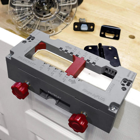 Dual Clamping Door Hinge Jig Plus Hinge Mortiser For Standard Doors Easy Setup Complete Installation Kit