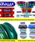CAVALAX 90° ratcheting tube bender kit, blue, with 7 color-coded aluminum heads for 1/4–7/8 in pipes, includes tube cutter.