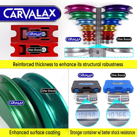 CAVALAX 90° ratcheting tube bender kit, blue, with 7 color-coded aluminum heads for 1/4–7/8 in pipes, includes tube cutter.