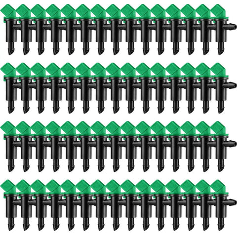 60 Piece Drip Emitter Flag Drippers For Trees And Shrubs 4 GPH Irrigation System Pack Green Durable Plastic Easy To Install