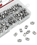 Hammer Head T Slot Nut Kit For Aluminum Profiles, 180 Piece 2020 Series M3 M4 M5 Drop In Fasteners, Carbon Steel
