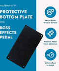Bottom Plate Protective Cover For Compact Guitar Effects Pedals 3 Pack Easy Install Over Original Plate Velcro Friendly