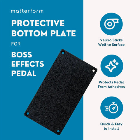 Bottom Plate Protective Cover For Compact Guitar Effects Pedals 3 Pack Easy Install Over Original Plate Velcro Friendly