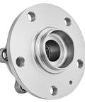 Front view of Pair Front Wheel Bearing Hub Assembly For Volkswagen Passat Jetta Golf Beetle Eos Tiguan R32 Rabbit CC GTI And Audi TT A3 Q3 Quattro Built Tough Ready To Install Front Hub Bearing