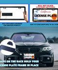 Abalone Shell License Plate Frame Made From Stainless Steel For Front And Rear Car Tags With Screws Durable 6.3 By 12.2 Inches Adds Unique Style