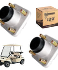 2 Pack Front Wheel Hub Assembly For Club Car DS And Precedent Golf Carts 2003 And Up Includes Bearings Races Oil Seals Dust Covers Lug Bolts Replacement Kit