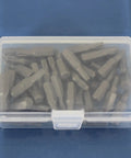 50 Pc T20 Torx 6 Point Screwdriver Insert Bits Set With One Inch Long Bits One Quarter Inch Hex Shank Quick Release Slot Impact Ready S2 Steel Beefy Durable Storage Case in plastic box