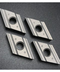 Snag This Heavy Duty Indexable Carbide Lathe Tool For Machining Mild Steel Stainless And Cast Iron With High Hardness Low Friction And Top Toughness For Your CNC Cutting Needs Right Now - set of four carbide inserts.