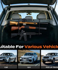 Rugged Truck Gun Rack For Seat Back With Triple Anti Slip Hooks And Adjustable Silicone Strips Heavy Duty Car Rifle Mount in SUV
