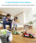 Battery Health Tester For AA AAA C D 9V And More Universal Battery Checker For 12 Types Of Batteries Household Batteries Status Readout Easy To Use Includes Welcome Guide And Lifetime Customer Support, handheld battery tester on floor