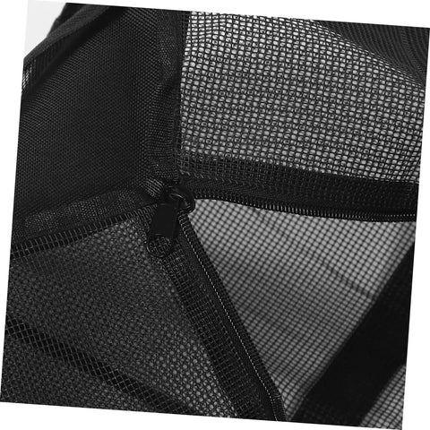 Close-up of zipper on Large Mesh Sports Bag With Dual Straps For Comfortable Carrying for Gym Scuba And Outdoor Activities