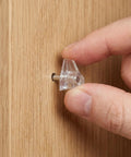 Installing 60 Piece Plastic Shelf Support Pegs With Studs 3mm 1/8 Inch Cabinet Shelf Pins on wooden cabinet
