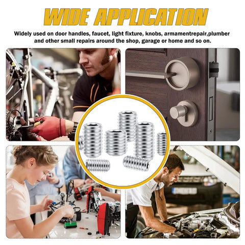 Wide application of 440Pcs Metric Set Screw Kit Tough Stainless Steel Hex Allen Head Grub Screws M2.5 to M8 for various uses.