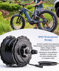 1000W Electric Bike Hub Motor 48V Brushless Conversion Kit fits 20 24 or 26 inch rims, showcasing IP65 waterproof design.