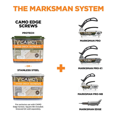 Edge Deck Screws For Hidden Fastening One And Seven Eighths Inch ProTech Coated 1750 Count with Marksman tools