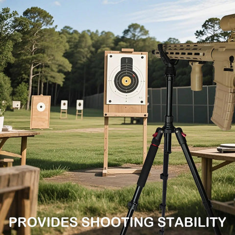 All Terrain 3 In 1 Adjustable Rifle Shooting Tripod Monopod And Bipod at outdoor shooting range for stability