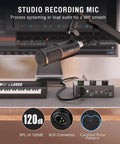 Podcast Equipment Bundle For Home Studio Music Recording Kit With Studio Dynamic Microphone And USB Audio Mixer XLR Input