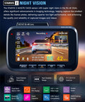 Dual 4K Front And 1080P Rear Dash Cam With STARVIS 2 Sensor, 128GB Card Included, 5G WiFi App Control, in-car display view