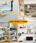 Heavy Duty White Floating Shelf Brackets 4 Pack L Brackets For Wall Mounted Storage displaying various home setups.