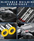 Detail view of J20 Stealth Fighter Building Block Set for Adults, including engines and interior components.