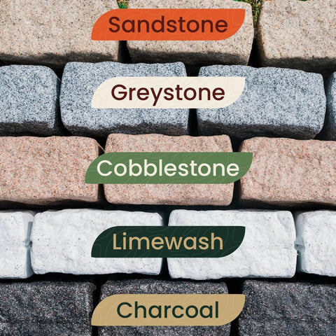 Landscape Edging Kit With Faux Stone Blocks For Lawn Borders And Flower Beds 10 Pack With 20 Spikes Greystone Look