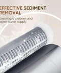 40 Micron Whole House Spin Down Sediment Filter With Scraper, Reusable Flushable Pre Filtration For City Water, Brass Body, BPA Free